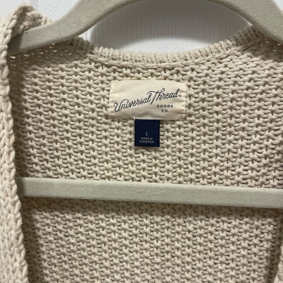 Universal Thread Cream Cardigan with Ruffle Accents - Picture 2 of 6